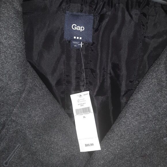 GAP NWT Gray Trench Coat Size XL - Picture 3 of 8
